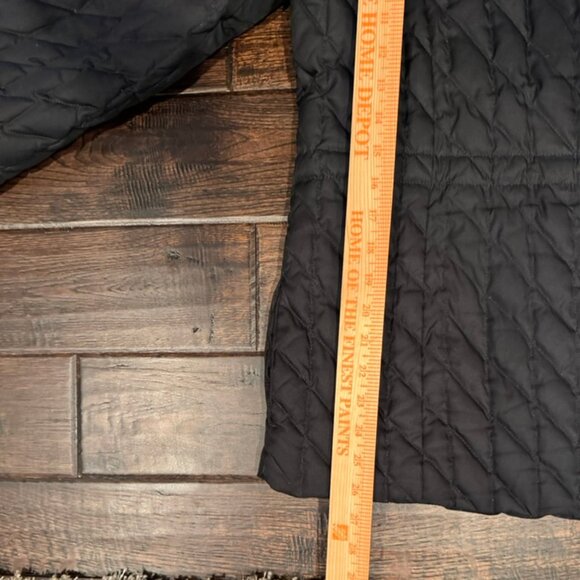 Eddie Bauer Premium Goose Down Quilted Coat Women’s Large Detachable Fur Collar - Picture 4 of 6